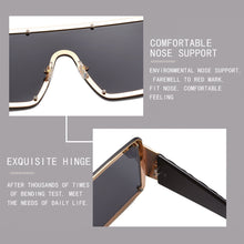 Load image into Gallery viewer, Fashion Large Frame One Piece Sunglasses Square Frameless Sunglasses Personality Outdoor UV Protection Sunglasses

