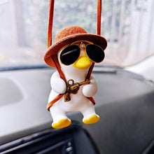 Load image into Gallery viewer, Cute Anime Cowboy Pipe Duck Car Rearview Mirror Pendant Super Cool Revolver Car Decor Pendant Auto Interior Ornament Decoration
