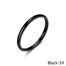 Load image into Gallery viewer, Simple 2mm Titanium Thin Ring Fashion Stainless Steel Ring Casual Finger Jewelry Smooth Couple Ring Classic Love Women Men Birthday gifts
