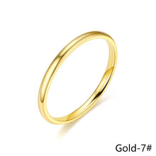 Load image into Gallery viewer, Simple 2mm Titanium Thin Ring Fashion Stainless Steel Ring Casual Finger Jewelry Smooth Couple Ring Classic Love Women Men Birthday gifts
