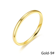 Load image into Gallery viewer, Simple 2mm Titanium Thin Ring Fashion Stainless Steel Ring Casual Finger Jewelry Smooth Couple Ring Classic Love Women Men Birthday gifts
