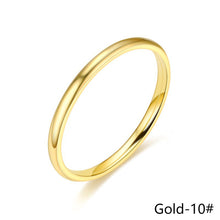 Load image into Gallery viewer, Simple 2mm Titanium Thin Ring Fashion Stainless Steel Ring Casual Finger Jewelry Smooth Couple Ring Classic Love Women Men Birthday gifts
