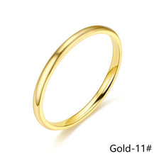 Load image into Gallery viewer, Simple 2mm Titanium Thin Ring Fashion Stainless Steel Ring Casual Finger Jewelry Smooth Couple Ring Classic Love Women Men Birthday gifts
