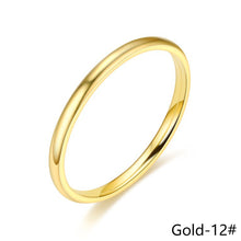 Load image into Gallery viewer, Simple 2mm Titanium Thin Ring Fashion Stainless Steel Ring Casual Finger Jewelry Smooth Couple Ring Classic Love Women Men Birthday gifts
