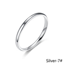 Load image into Gallery viewer, Simple 2mm Titanium Thin Ring Fashion Stainless Steel Ring Casual Finger Jewelry Smooth Couple Ring Classic Love Women Men Birthday gifts
