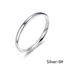 Load image into Gallery viewer, Simple 2mm Titanium Thin Ring Fashion Stainless Steel Ring Casual Finger Jewelry Smooth Couple Ring Classic Love Women Men Birthday gifts
