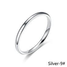 Load image into Gallery viewer, Simple 2mm Titanium Thin Ring Fashion Stainless Steel Ring Casual Finger Jewelry Smooth Couple Ring Classic Love Women Men Birthday gifts
