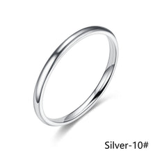 Load image into Gallery viewer, Simple 2mm Titanium Thin Ring Fashion Stainless Steel Ring Casual Finger Jewelry Smooth Couple Ring Classic Love Women Men Birthday gifts
