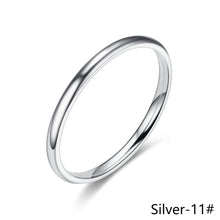 Load image into Gallery viewer, Simple 2mm Titanium Thin Ring Fashion Stainless Steel Ring Casual Finger Jewelry Smooth Couple Ring Classic Love Women Men Birthday gifts
