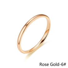 Load image into Gallery viewer, Simple 2mm Titanium Thin Ring Fashion Stainless Steel Ring Casual Finger Jewelry Smooth Couple Ring Classic Love Women Men Birthday gifts
