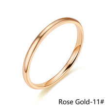 Load image into Gallery viewer, Simple 2mm Titanium Thin Ring Fashion Stainless Steel Ring Casual Finger Jewelry Smooth Couple Ring Classic Love Women Men Birthday gifts
