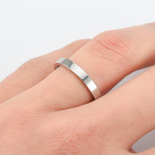 Load image into Gallery viewer, 3mm Simple Titanium Thin Ring Fashion Stainless Steel Ring Casual Finger Jewelry Smooth Couple Ring Classic Love Women Men Birthday gifts
