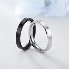 Load image into Gallery viewer, 3mm Simple Titanium Thin Ring Fashion Stainless Steel Ring Casual Finger Jewelry Smooth Couple Ring Classic Love Women Men Birthday gifts
