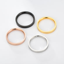 Load image into Gallery viewer, 3mm Simple Titanium Thin Ring Fashion Stainless Steel Ring Casual Finger Jewelry Smooth Couple Ring Classic Love Women Men Birthday gifts
