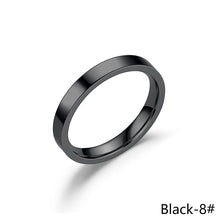 Load image into Gallery viewer, 3mm Simple Titanium Thin Ring Fashion Stainless Steel Ring Casual Finger Jewelry Smooth Couple Ring Classic Love Women Men Birthday gifts
