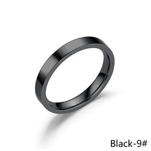 Load image into Gallery viewer, 3mm Simple Titanium Thin Ring Fashion Stainless Steel Ring Casual Finger Jewelry Smooth Couple Ring Classic Love Women Men Birthday gifts
