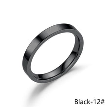 Load image into Gallery viewer, 3mm Simple Titanium Thin Ring Fashion Stainless Steel Ring Casual Finger Jewelry Smooth Couple Ring Classic Love Women Men Birthday gifts
