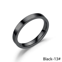 Load image into Gallery viewer, 3mm Simple Titanium Thin Ring Fashion Stainless Steel Ring Casual Finger Jewelry Smooth Couple Ring Classic Love Women Men Birthday gifts
