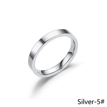 Load image into Gallery viewer, 3mm Simple Titanium Thin Ring Fashion Stainless Steel Ring Casual Finger Jewelry Smooth Couple Ring Classic Love Women Men Birthday gifts
