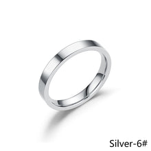 Load image into Gallery viewer, 3mm Simple Titanium Thin Ring Fashion Stainless Steel Ring Casual Finger Jewelry Smooth Couple Ring Classic Love Women Men Birthday gifts
