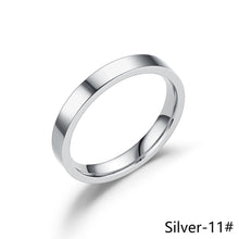 Load image into Gallery viewer, 3mm Simple Titanium Thin Ring Fashion Stainless Steel Ring Casual Finger Jewelry Smooth Couple Ring Classic Love Women Men Birthday gifts
