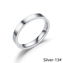 Load image into Gallery viewer, 3mm Simple Titanium Thin Ring Fashion Stainless Steel Ring Casual Finger Jewelry Smooth Couple Ring Classic Love Women Men Birthday gifts
