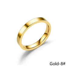 Load image into Gallery viewer, 3mm Simple Titanium Thin Ring Fashion Stainless Steel Ring Casual Finger Jewelry Smooth Couple Ring Classic Love Women Men Birthday gifts
