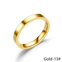 Load image into Gallery viewer, 3mm Simple Titanium Thin Ring Fashion Stainless Steel Ring Casual Finger Jewelry Smooth Couple Ring Classic Love Women Men Birthday gifts
