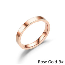 Load image into Gallery viewer, 3mm Simple Titanium Thin Ring Fashion Stainless Steel Ring Casual Finger Jewelry Smooth Couple Ring Classic Love Women Men Birthday gifts
