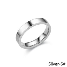 Load image into Gallery viewer, 4mm Simple Titanium Thin Ring Fashion Stainless Steel Ring Casual Finger Jewelry Smooth Couple Ring Classic Love Women Men Birthday gifts
