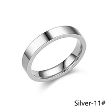 Load image into Gallery viewer, 4mm Simple Titanium Thin Ring Fashion Stainless Steel Ring Casual Finger Jewelry Smooth Couple Ring Classic Love Women Men Birthday gifts
