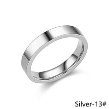 Load image into Gallery viewer, 4mm Simple Titanium Thin Ring Fashion Stainless Steel Ring Casual Finger Jewelry Smooth Couple Ring Classic Love Women Men Birthday gifts
