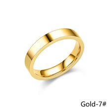 Load image into Gallery viewer, 4mm Simple Titanium Thin Ring Fashion Stainless Steel Ring Casual Finger Jewelry Smooth Couple Ring Classic Love Women Men Birthday gifts
