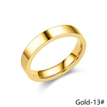 Load image into Gallery viewer, 4mm Simple Titanium Thin Ring Fashion Stainless Steel Ring Casual Finger Jewelry Smooth Couple Ring Classic Love Women Men Birthday gifts
