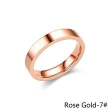 Load image into Gallery viewer, 4mm Simple Titanium Thin Ring Fashion Stainless Steel Ring Casual Finger Jewelry Smooth Couple Ring Classic Love Women Men Birthday gifts
