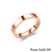 Load image into Gallery viewer, 4mm Simple Titanium Thin Ring Fashion Stainless Steel Ring Casual Finger Jewelry Smooth Couple Ring Classic Love Women Men Birthday gifts
