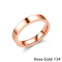 Load image into Gallery viewer, 4mm Simple Titanium Thin Ring Fashion Stainless Steel Ring Casual Finger Jewelry Smooth Couple Ring Classic Love Women Men Birthday gifts
