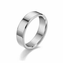 Load image into Gallery viewer, 6mm Simple Titanium Thin Ring Fashion Stainless Steel Ring Casual Finger Jewelry Smooth Couple Ring Classic Love Women Men Birthday gifts
