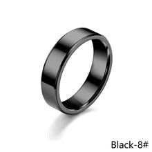 Load image into Gallery viewer, 6mm Simple Titanium Thin Ring Fashion Stainless Steel Ring Casual Finger Jewelry Smooth Couple Ring Classic Love Women Men Birthday gifts
