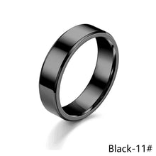 Load image into Gallery viewer, 6mm Simple Titanium Thin Ring Fashion Stainless Steel Ring Casual Finger Jewelry Smooth Couple Ring Classic Love Women Men Birthday gifts
