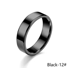 Load image into Gallery viewer, 6mm Simple Titanium Thin Ring Fashion Stainless Steel Ring Casual Finger Jewelry Smooth Couple Ring Classic Love Women Men Birthday gifts
