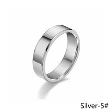 Load image into Gallery viewer, 6mm Simple Titanium Thin Ring Fashion Stainless Steel Ring Casual Finger Jewelry Smooth Couple Ring Classic Love Women Men Birthday gifts
