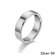 Load image into Gallery viewer, 6mm Simple Titanium Thin Ring Fashion Stainless Steel Ring Casual Finger Jewelry Smooth Couple Ring Classic Love Women Men Birthday gifts
