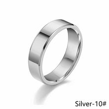 Load image into Gallery viewer, 6mm Simple Titanium Thin Ring Fashion Stainless Steel Ring Casual Finger Jewelry Smooth Couple Ring Classic Love Women Men Birthday gifts
