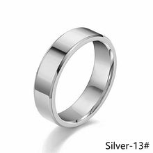 Load image into Gallery viewer, 6mm Simple Titanium Thin Ring Fashion Stainless Steel Ring Casual Finger Jewelry Smooth Couple Ring Classic Love Women Men Birthday gifts
