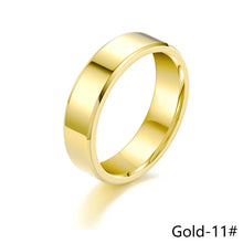 Load image into Gallery viewer, 6mm Simple Titanium Thin Ring Fashion Stainless Steel Ring Casual Finger Jewelry Smooth Couple Ring Classic Love Women Men Birthday gifts
