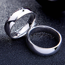 Load image into Gallery viewer, 4/6mm Polished Silver Color Titanium Simple Thin Ring Fashion Stainless Steel Ring Women Smooth Minimalism Wedding Ring Engagement Classic Rings Birthday gifts
