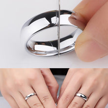 Load image into Gallery viewer, 4/6mm Polished Silver Color Titanium Simple Thin Ring Fashion Stainless Steel Ring Women Smooth Minimalism Wedding Ring Engagement Classic Rings Birthday gifts
