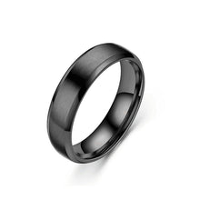 Load image into Gallery viewer, 6/8mm Simple Design Titanium Stainless Steel Ring Casual Finger Jewelry Smooth Lover Couple Ring for Women Men Wedding Bands
