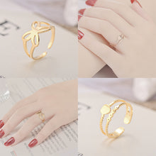 Load image into Gallery viewer, Adjustable Ring Titanium Steel Rings Fashion Casual Finger Jewelry Smooth Couple Ring Classic Love for Women Men Birthday Gifts Wedding Band
